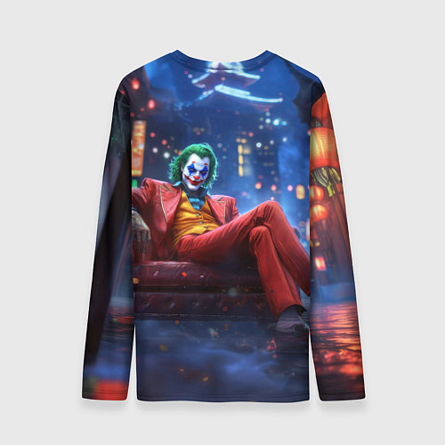 Мужской лонгслив Джокер в кресле / 3D-принт – фото 2