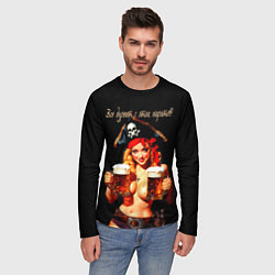 Лонгслив мужской Все дуреют с этих пиратов, цвет: 3D-принт — фото 2