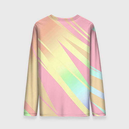 Мужской лонгслив Нежный розовый абстрактный / 3D-принт – фото 2