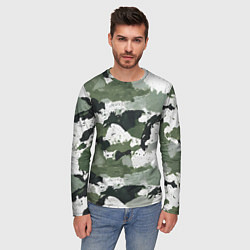 Лонгслив мужской Текстурный камуфляж, цвет: 3D-принт — фото 2
