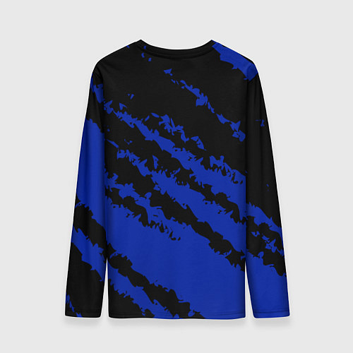 Мужской лонгслив The color is black and blue / 3D-принт – фото 2