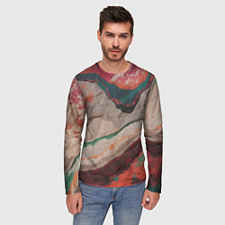 Лонгслив мужской Абстракция из бумаги и краски, цвет: 3D-принт — фото 2
