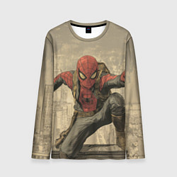 Лонгслив мужской Человек-паук готов спасать мир, цвет: 3D-принт