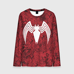 Мужской лонгслив Знак венома на красном