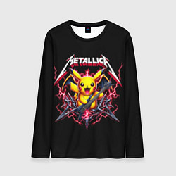Лонгслив мужской Metallica - cool Pikachu, цвет: 3D-принт