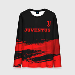Мужской лонгслив Juventus - red gradient посередине