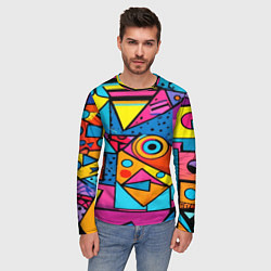 Лонгслив мужской Кислая геометрия, цвет: 3D-принт — фото 2