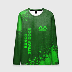 Лонгслив мужской Bungo Stray Dogs - green gradient вертикально, цвет: 3D-принт