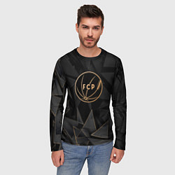 Лонгслив мужской Porto golden poly, цвет: 3D-принт — фото 2