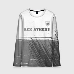 Мужской лонгслив AEK Athens - white gradient посередине