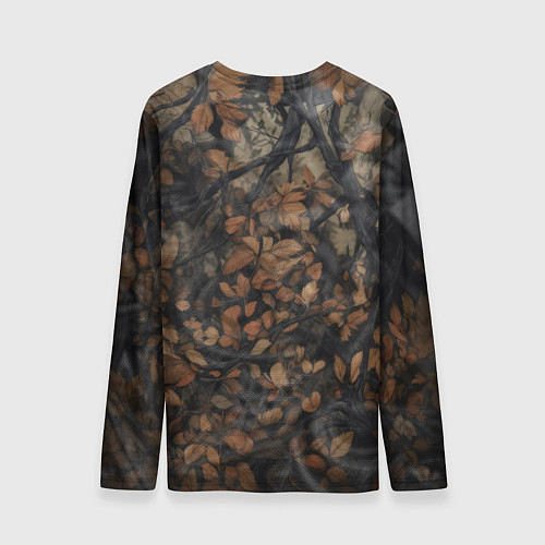 Мужской лонгслив Хищный серый лис / 3D-принт – фото 2