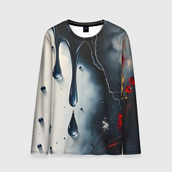Лонгслив мужской Сюрреалистичная абстракция с каплями, цвет: 3D-принт
