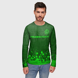 Лонгслив мужской Volkswagen - green gradient посередине, цвет: 3D-принт — фото 2