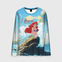 Мужской лонгслив Ariel I love the ocean - русалка - beautiful big p