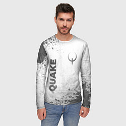 Лонгслив мужской Quake - white gradient вертикально, цвет: 3D-принт — фото 2