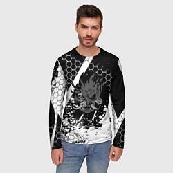 Лонгслив мужской Samurai соты краски, цвет: 3D-принт — фото 2