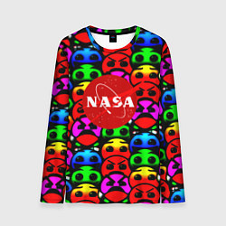 Лонгслив мужской NASA smile, цвет: 3D-принт