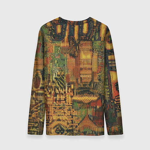 Мужской лонгслив Текстурный Бэтмен / 3D-принт – фото 2