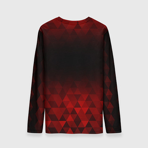 Мужской лонгслив Marshmello red poly / 3D-принт – фото 2