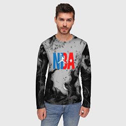 Лонгслив мужской NASA неоновый огонь, цвет: 3D-принт — фото 2