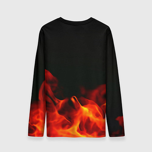 Мужской лонгслив Doom огненная текстура / 3D-принт – фото 2