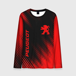 Лонгслив мужской Peugeot - red gradient вертикально, цвет: 3D-принт