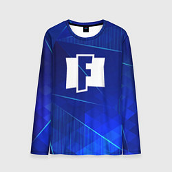 Мужской лонгслив Fortnite blue poly