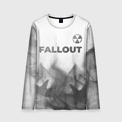 Мужской лонгслив Fallout - white gradient посередине