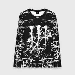 Лонгслив мужской Monster energy белые штрихи краско, цвет: 3D-принт