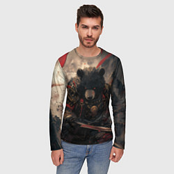 Лонгслив мужской Самурай медведь, цвет: 3D-принт — фото 2