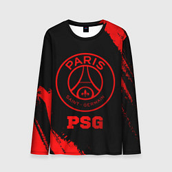 Мужской лонгслив PSG - red gradient