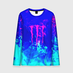 Лонгслив мужской Monster energy дым неоновый, цвет: 3D-принт