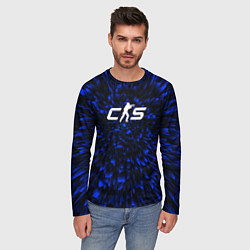 Лонгслив мужской Counter-Strike 2 blue energy, цвет: 3D-принт — фото 2