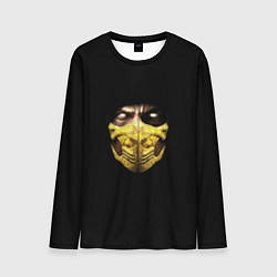 Мужской лонгслив Лицо ниндзя в желтой маске
