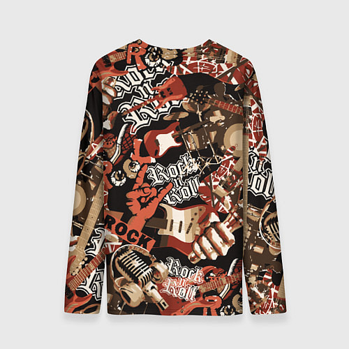 Мужской лонгслив Sum 41 на фоне кролика и гитар / 3D-принт – фото 2