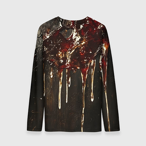 Мужской лонгслив Стекающий мед - текстура / 3D-принт – фото 2