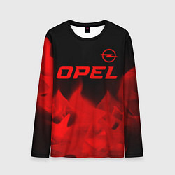 Лонгслив мужской Opel - red gradient посередине, цвет: 3D-принт