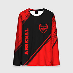 Мужской лонгслив Arsenal - red gradient вертикально