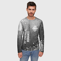 Лонгслив мужской My Chemical Romance - grey gradient вертикально, цвет: 3D-принт — фото 2
