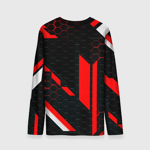 Мужской лонгслив Monster energy sport geometry / 3D-принт – фото 2