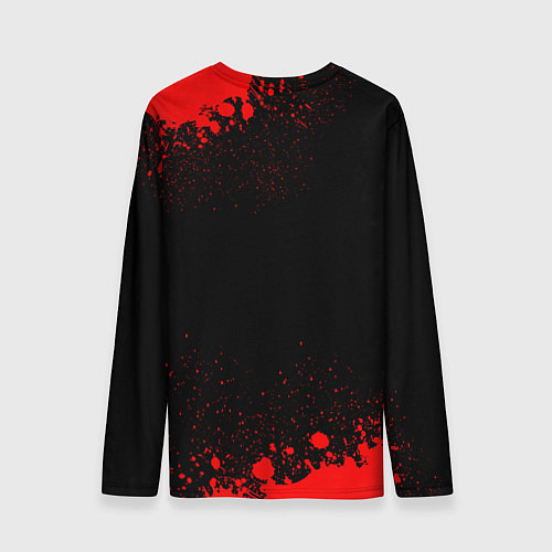 Мужской лонгслив Demon Slayer - red gradient / 3D-принт – фото 2