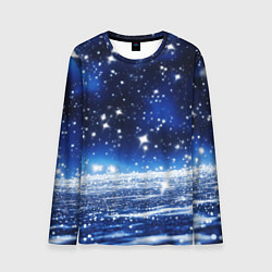 Мужской лонгслив Космический синий абстрактный фон - текстура
