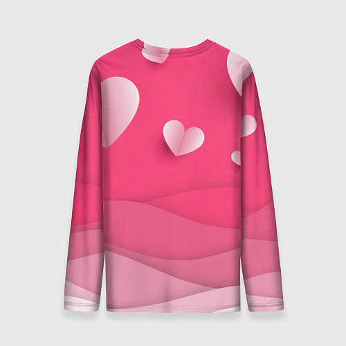 Мужской лонгслив Inzoi розовые сердечки / 3D-принт – фото 2