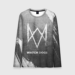 Мужской лонгслив Watch Dogs - grey gradient