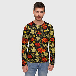 Лонгслив мужской Русский узор с позолотой, цвет: 3D-принт — фото 2