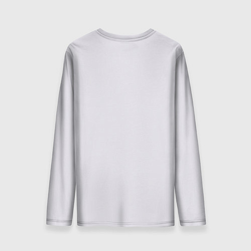 Мужской лонгслив Белая крыса: я булочка на английском / 3D-принт – фото 2