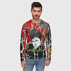 Лонгслив мужской Сектор Газа рисованный портрет Юры Хоя, цвет: 3D-принт — фото 2
