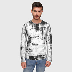 Лонгслив мужской Color black and white, цвет: 3D-принт — фото 2