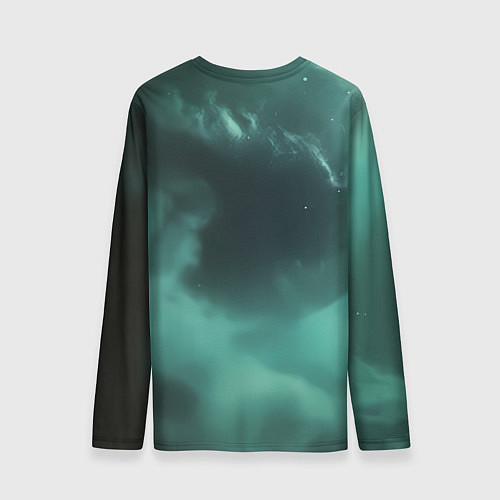 Мужской лонгслив Космонавт скелет с зеленым светом / 3D-принт – фото 2