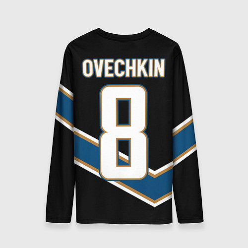 Мужской лонгслив Александр Овечкин темная форма / 3D-принт – фото 2